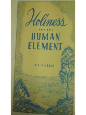cover image of Holiness and the Human Element
